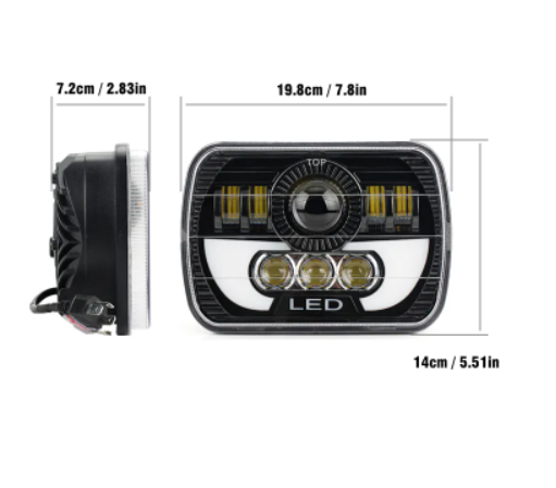  KEEN Square 7 Inch Offroad LED Work Light High Low Beam LED Driving Headlight For Jeep Wrangler ATVS Motorcycle Car Accessories