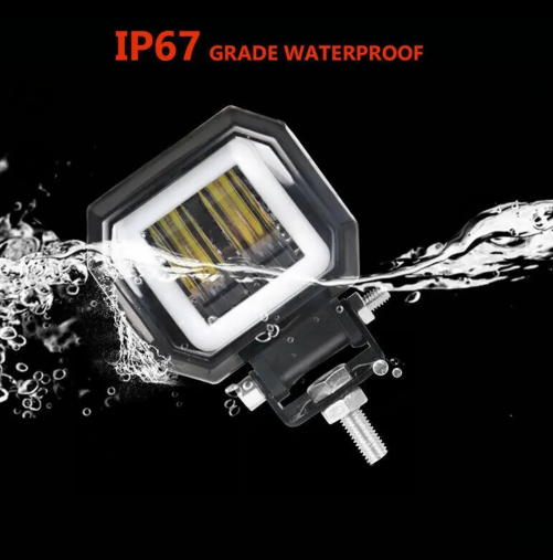  KEEN 20W Work Lamp with Angle Eye for Car Truck Motorcycle ATV SUV Halo Offroad Light Driving Headlight 12-24V LED