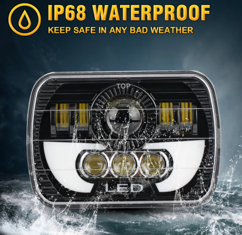  KEEN Square 7 Inch Offroad LED Work Light High Low Beam LED Driving Headlight For Jeep Wrangler ATVS Motorcycle Car Accessories