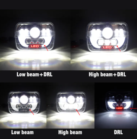  KEEN Square 7 Inch Offroad LED Work Light High Low Beam LED Driving Headlight For Jeep Wrangler ATVS Motorcycle Car Accessories