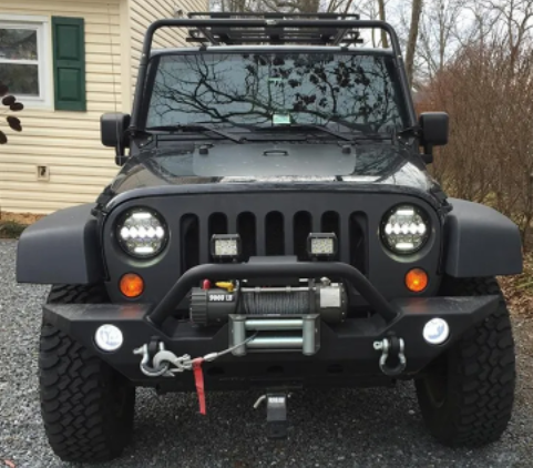 KEEN High Power 75W 4x4 Truck Jeep RV 12V-24V LED Work Light With Hi/Low Beam 7 Inch Led Headlight For Wrangler Fog Lamp