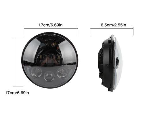 KEEN 7 inch Hi/Lo Beam led Headlight for Jeep Wrangler Offroad Harley Angel Eye Headlamp led DRL Amber Turn Signal Lamp 12-80v