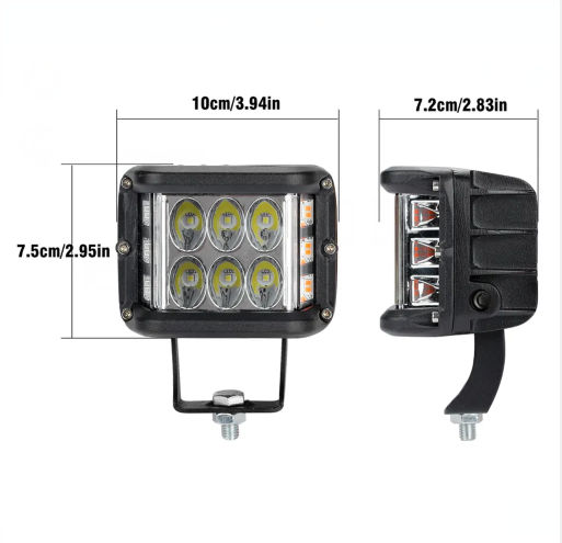 KEEN 12V-80V 36W Red and Blue Flashing Work Lamp for Truck ATV Motorcycle Fog Headlight Off Road Spot Lights Led Head Lights