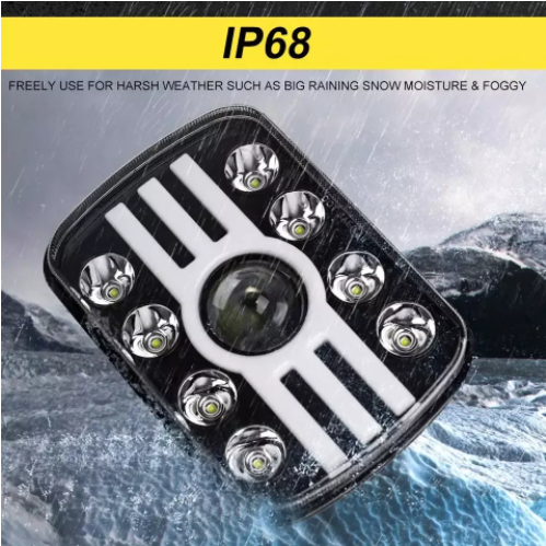 KEEN 5x7 Square led Headlight Hi/Lo Beam Car Offroad Truck Car Led Work Light with Amber Turn Signal Headlamp 12-80V