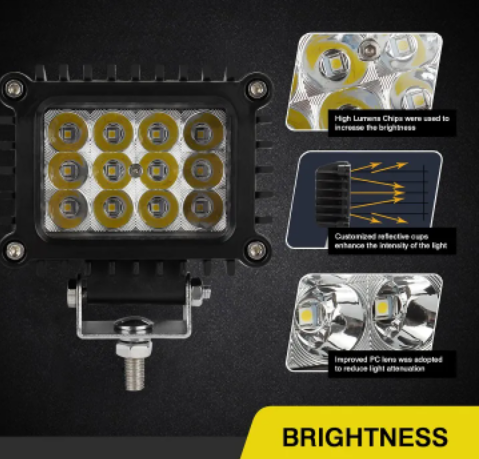 KEEN 4 inch Led Work Light 36W Car Truck Driving Offroad Fog Lamp Trailer AYV SUV Vehicles Led Headlight 12-60V Spot Lamp