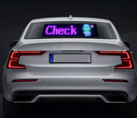 KEEN New App Control Rear Windshield Rhythm Lights DIY Text Decorative Panel Car Interior USB Rear Window Atmosphere Light