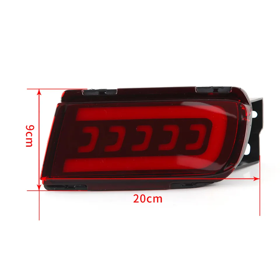 KEEN Car Tail light for 2010-2020 Toyota PRADO Rear Bumper Reflectors led Brake Parking Lamp with Flow Turn signal