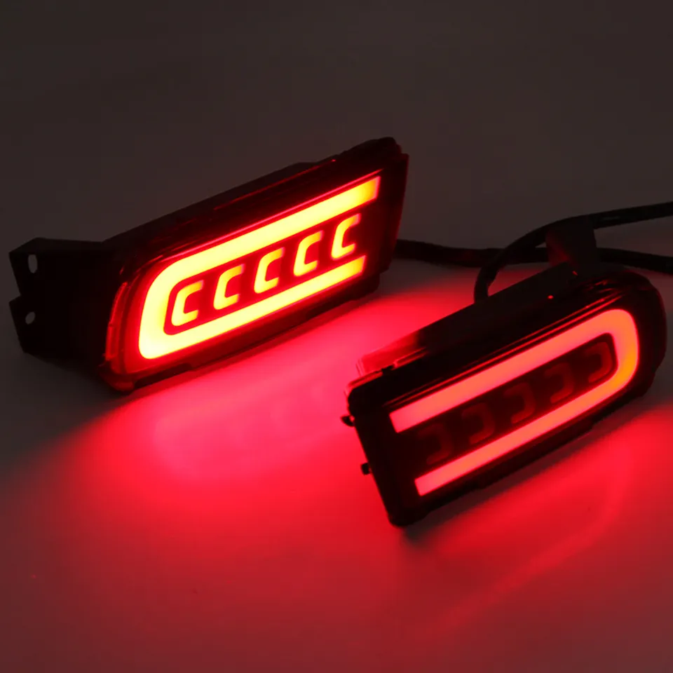 KEEN Car Tail light for 2010-2020 Toyota PRADO Rear Bumper Reflectors led Brake Parking Lamp with Flow Turn signal