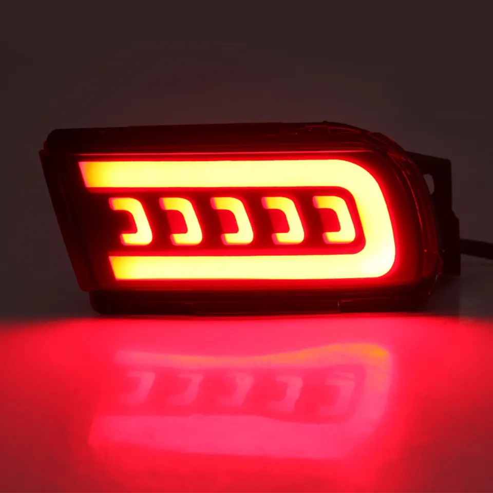 KEEN Car Tail light for 2010-2020 Toyota PRADO Rear Bumper Reflectors led Brake Parking Lamp with Flow Turn signal