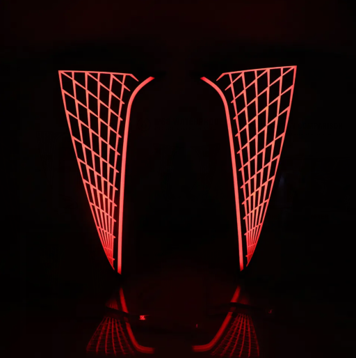 KEEN Car Rear Bumper Pillar Light for Toyota Granvia Sienna 2021 2022 2023 Tail Lamp with Flow Turn Signal Brake Stop Lights