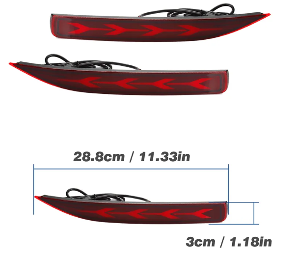 KEEN New led Rear Bumper Reflectors Light for 2019-2020 Toyota Corolla Tail Lamp with Turn Signal Brake Lights
