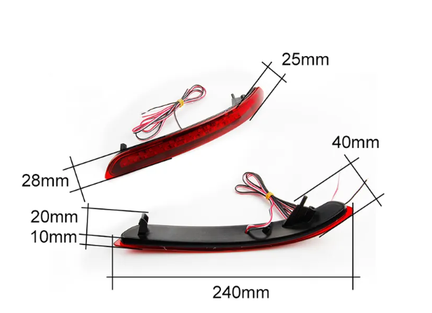 KEEN High Quality Rear Bumper Reflectors led for 2016 Toyota Innova Brake Parking Signal Lamp Tail Lights