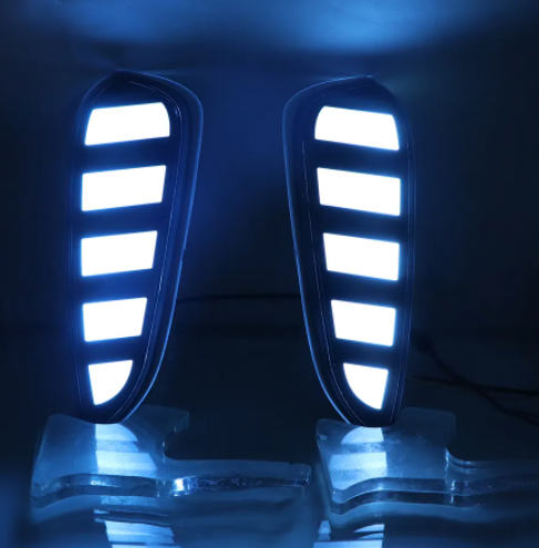 KEEN New Led DRL for Toyota BZ4X 2022 2023 Daylight Driving Fog Lights with Start-scan Flow Turn Signal Daytime Running Lamp