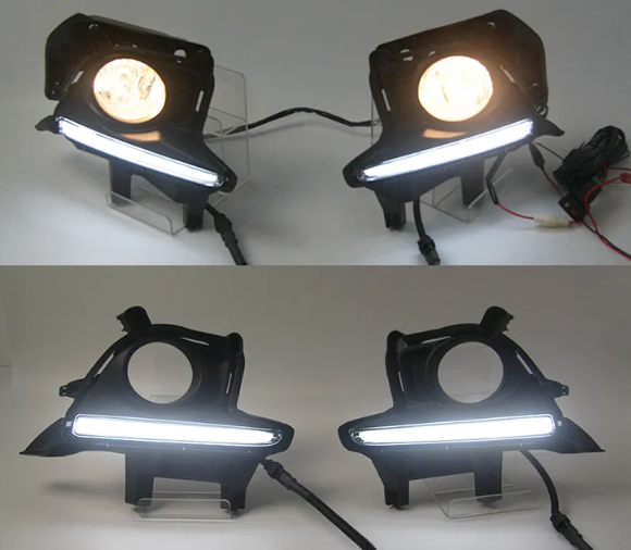 KEEN led Drl Fog Light for Toyota Highlander 2014-2017 Daytime Running Lamp Driving Foglight Auto Head Lamps