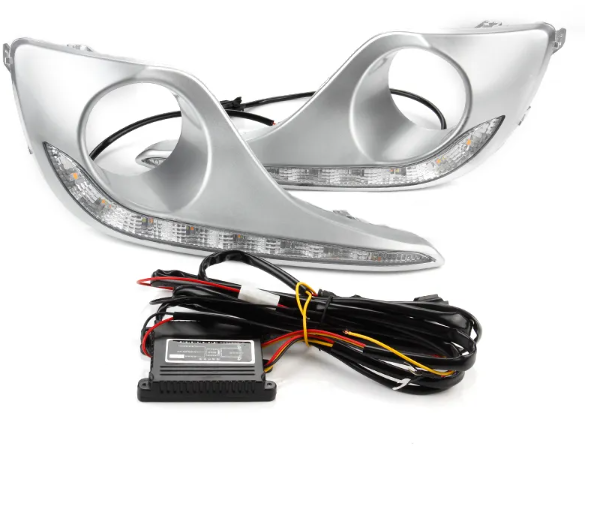 KEEN LED DRL for Toyota Highlander 2011 2012 2013 Daytime Running Lamp with Turn Signal Fog Lights Auto Headlights