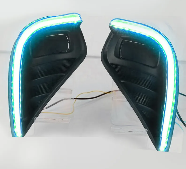 KEEN 12V Car LED Daytime Running Light for Toyota Highlander 2020 2021 2022 DRL with Turn Signal Driving Fog Lamp