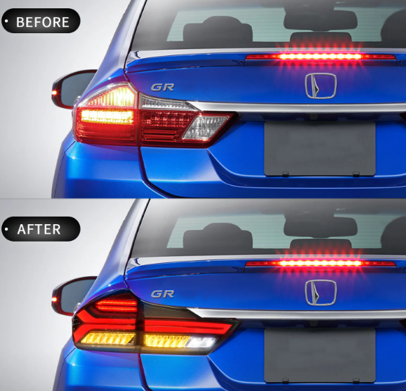 KEEN Car Led Tail Light Assembly for Honda City 2015-2017 2018 2019 Taillamp Brake Flow Turn Reverse Signal Taillight