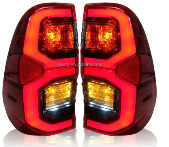 KEEN DC9-14 Taillight for Toyota Hilux 2020 2021 LED Tail Lamp Assembly with DRL Flow Turn Signal Brake Light