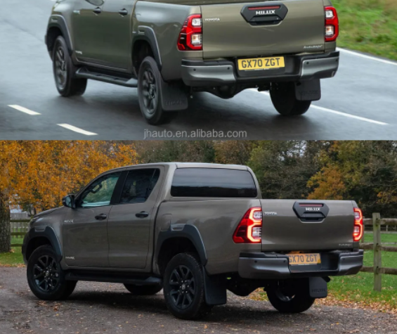 KEEN DC9-14 Taillight for Toyota Hilux 2020 2021 LED Tail Lamp Assembly with DRL Flow Turn Signal Brake Light