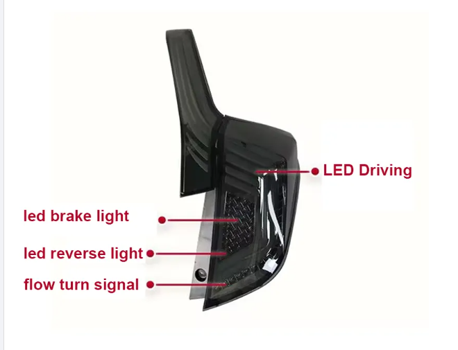 KEEN Led Tail Light Assembly for Honda Fit Jazz GK5 2014-2018 Start Scan Tail Lamp Brake Reversing Turn Signal Rear Fog Lights