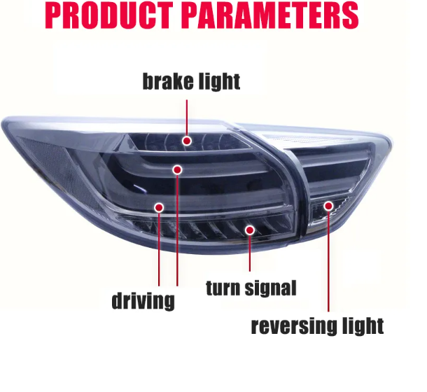 KEEN Car led Tail Light for Mazda CX-5 CX5 2015 2016 Taillight Assembly with Flow Turn Signal Auto Brake Lamp