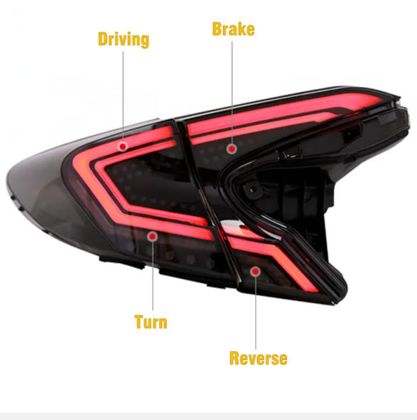 KEEN led Tail Light for Toyota C-HR CHR IZOA 2018 2019 2020 Taillight Assembly Flow Turn Signal Brake Reverse Rear Fog Lamp