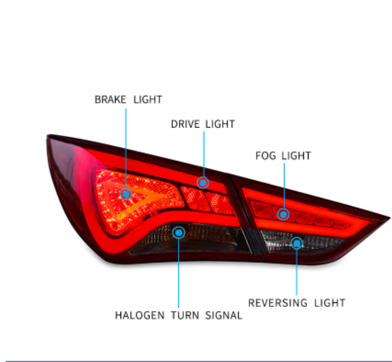  KEEN 12V led Tail Light for Hyundai Sonata 2012 2013 2014 2015 2016 Taillight Assembly Rear Brake Turn Signal Reverse Fog Lamp