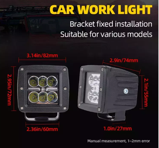 KEEN 5 inch 18W LED Headlight for 4X4 Tractor SUV ATV Truck Trailer Car Offroad Flush Mount Work Lights Spotlights