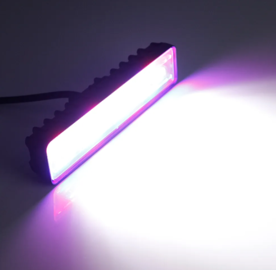 KEEN 18W Led Work Light Bar Red Blue White Flash Offroad Headlight Bars Spotlight ATV Truck Tractor Warning DRL Fog Lamp