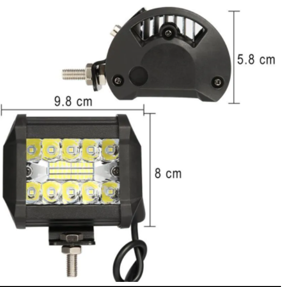KEEN 4" Inch 60W 20LED Work Light for Car SUV Truck Tractor ATV Boat Flood Spot Combo Offroad Driving Fog Lamp