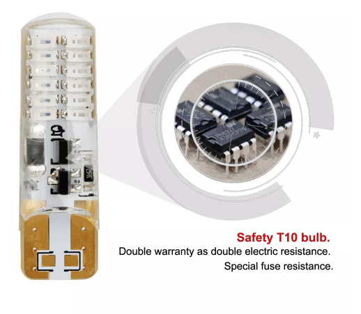 KEEN Silicone T10 Strobe Led Fix+Flash 194 W5W LED 3014 24SMD Car light bulbs Clearance Park Light