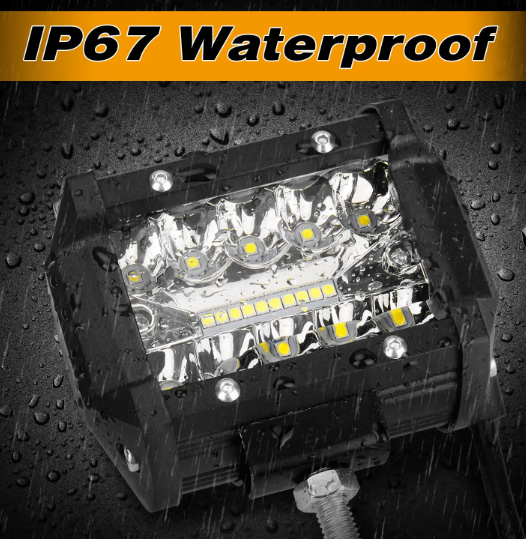 KEEN 4" Inch 60W 20LED Work Light for Car SUV Truck Tractor ATV Boat Flood Spot Combo Offroad Driving Fog Lamp