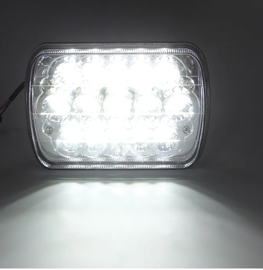 KEEN 7 Inch Square 45W LED Headlight for Jeep Wrangler Hi/low Beam Offroad Truck Car SUV ATV Work Lights 12-60V