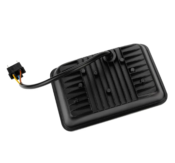 KEEN 12-60V 45W Truck Square LED Headlamp For Jeep Cherokee XJ Wrangler YJ Motorcycle Offroad Hi/Lo Beam Work Light Accessories