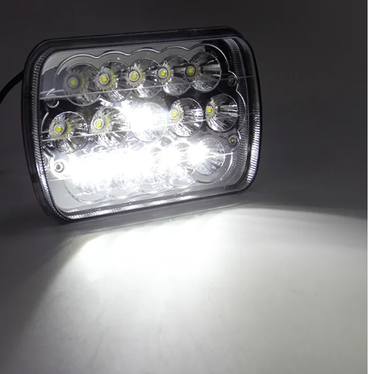 KEEN 7 Inch Square 45W LED Headlight for Jeep Wrangler Hi/low Beam Offroad Truck Car SUV ATV Work Lights 12-60V