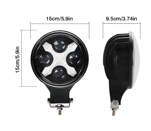 KEEN 6 Inch Angle Eye Car Spotlight 40W Work Lights Halo DRL Driving Headlamp for Motorcycle Offroad Truck Tractor Boat Trailer