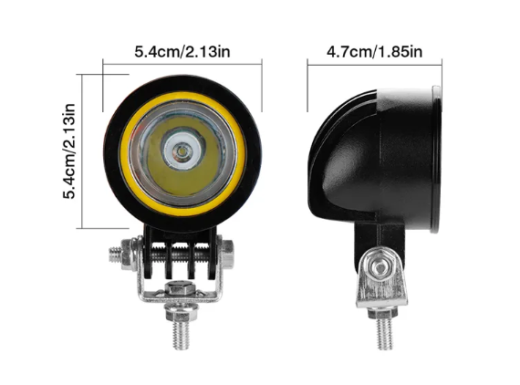 KEEN Mini Round Halo LED Headlamp for Motorcycle Car Truck ATV Tractor Flash 10W LED Work Light Angel Eye 2 Inch Auto Spot Light
