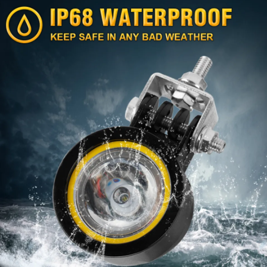 KEEN Mini Round Halo LED Headlamp for Motorcycle Car Truck ATV Tractor Flash 10W LED Work Light Angel Eye 2 Inch Auto Spot Light