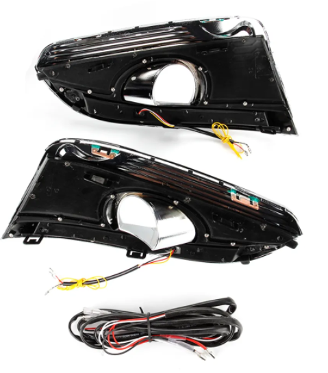 KEEN 12V Daytime Running Light for Chevrolet Captiva 2015-2017 Start-scan LED DRL Driving Fog Lamp with Yellow Flow Turning