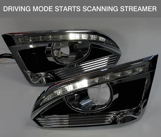 KEEN 12V Daytime Running Light for Chevrolet Captiva 2015-2017 Start-scan LED DRL Driving Fog Lamp with Yellow Flow Turning