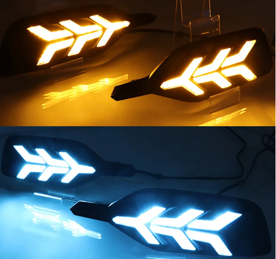 KEEN 12V Led Daytime Running Light for Chevrolet Cruze 2019-2020 Driving Fog Lamp with Amber Turn Signal DRL Headlight