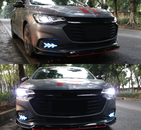 KEEN 12V Led Daytime Running Light for Chevrolet Cruze 2019-2020 Driving Fog Lamp with Amber Turn Signal DRL Headlight