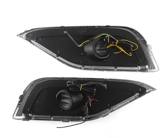 KEEN 12V Waterproof DRL for Honda CRV 2014-2016 LED Daytime Running Light With Amber Turn Signal Car Fog Lamp