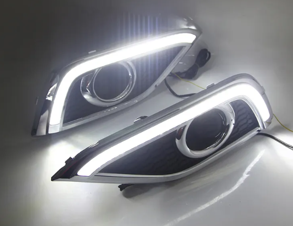 KEEN 12V Waterproof DRL for Honda CRV 2014-2016 LED Daytime Running Light With Amber Turn Signal Car Fog Lamp