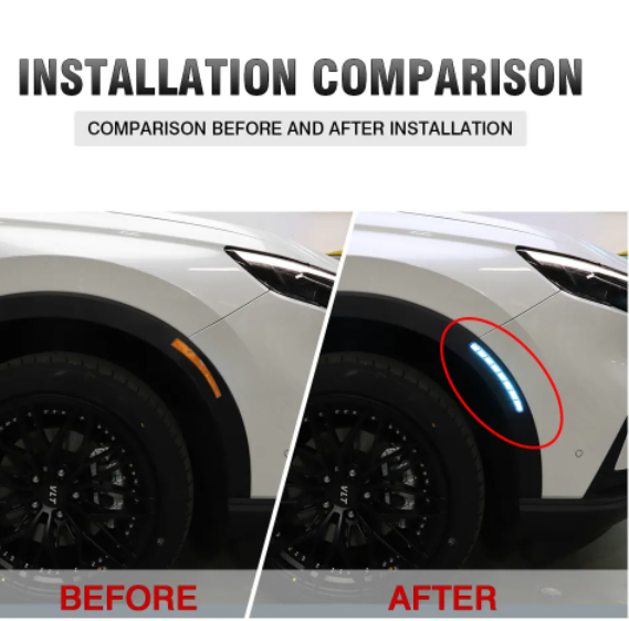 KEEN Wheel Arch Light DRL for Honda CRV CR-V 2023 Flow Turn Signal Side Fender Lights Wheel Eyebrow Daytime Running Lamp