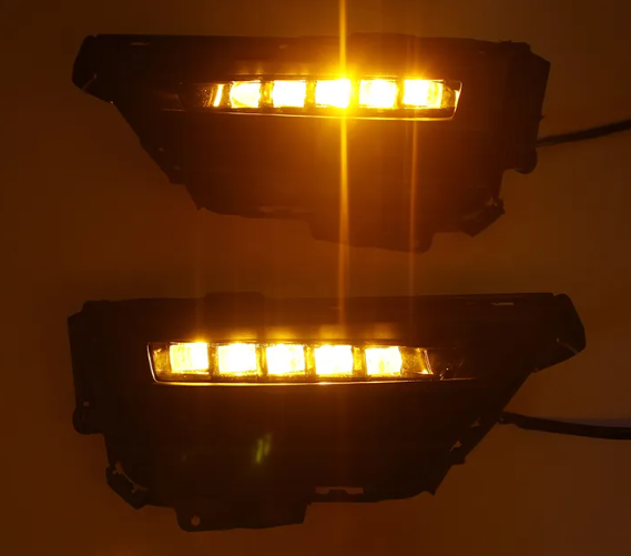   KEEN LED DRL For CRV 2021 With Turning Signal Light Fog Lamp three functions With Yellow/Blue Light Daytime Running Light