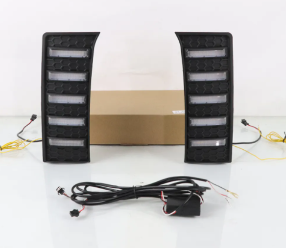 KEEN New Daytime Running Light for Toyota Tundra 2022 2023 White Scan LED DRL Flow Turn Signal Fog Lamp Auto Head Lights