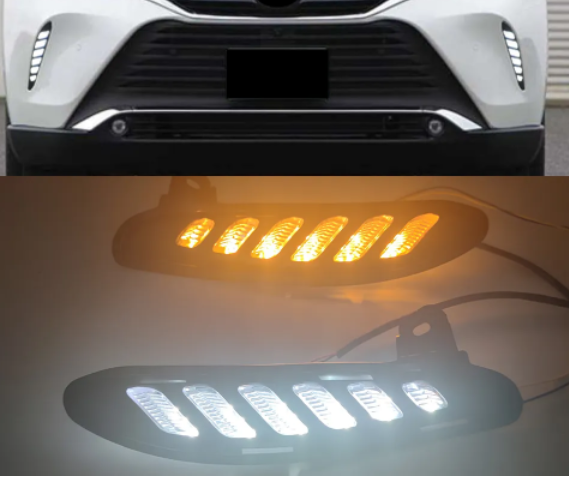 KEEN 12v Daytime Running Light for Toyota Harrier Venza 2020-2022 Start-scan DRL Driving Fog lights with Flow Turning Headlight
