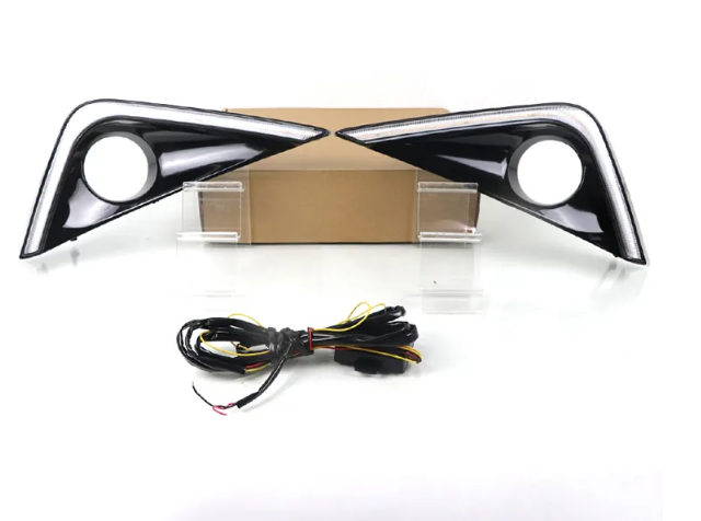 KEEN 12V Daytime Running Light for Toyota Rush 2019 2020 LED Fog Light White and Yellow DRL Auto turning