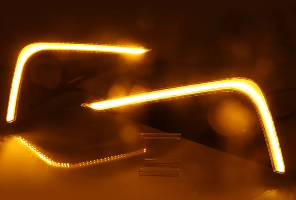 KEEN 12V Daytime Running Light for Toyota Rush 2019 2020 LED Fog Light White and Yellow DRL Auto turning